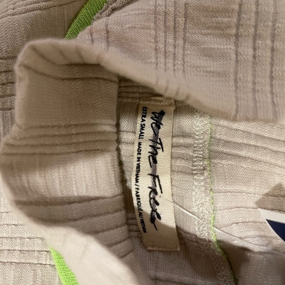 We The Free, turtle neck tank top. Size XS, tan with neon green detail, NWT• - Picture 9 of 15